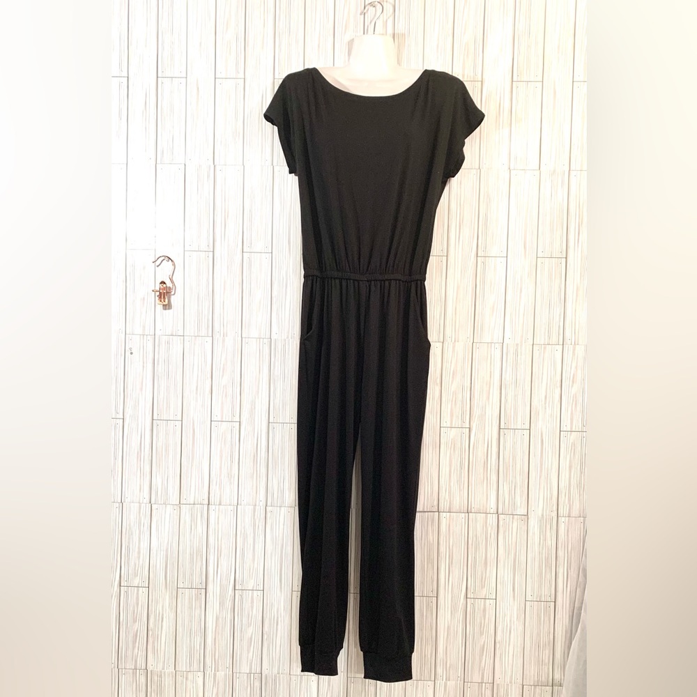 Vintage Style Elastic Waist Pants Jumpsuit - Picture 3 of 4